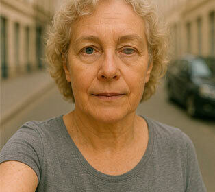 Woman concerned about vision